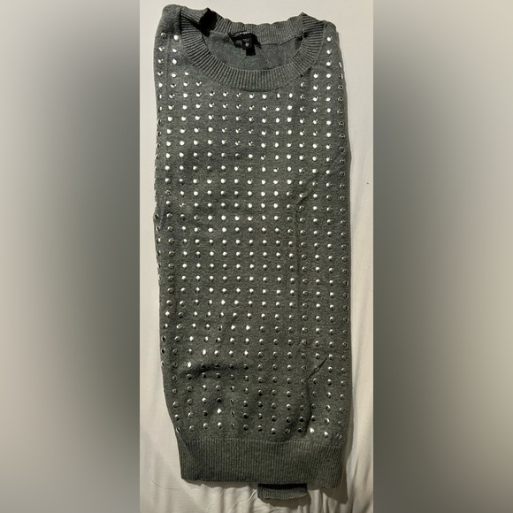 Express XS grey sweater, covered in metal buttons (forget what they’re called!!) - Picture 4 of 4